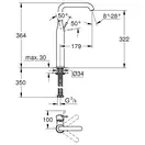 Змішувач на стільницю для раковини XL-розміру Grohe Essence New (32901001)