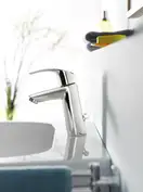 Смеситель однорычажный для раковины Grohe Eurosmart DN 15 S-Size (цвет - хром) с донным клапаном (33265002) фото 4 Aquada.com.ua