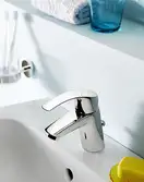 Смеситель однорычажный для раковины Grohe Eurosmart DN 15 S-Size (цвет - хром) с донным клапаном (33265002) фото 8 Aquada.com.ua