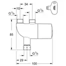Grohe Grohtherm Micro Термостат під раковину, хром (34487000)