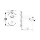 Grohe Euroeco Cosmopolitan E Монокран сенсорный, хром (36410000)