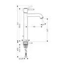 Сместитель для раковины, однорычажный Hansgrohe Talis Classic (цвет - хром), с донным клапаном (14116000) фото 2 Aquada.com.ua