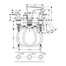 Смеситель для раковины Hansgrohe PuraVida (цвет - хром/белый),с донным клапаном (15063400) фото 2 Aquada.com.ua
