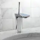 Смеситель для раковины, однорычажный Hansgrohe PuraVida (цвет - хром), с донным клапаном Push-Open (15070000) фото 2 Aquada.com.ua