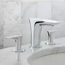 Cмеситель для раковины Hansgrohe PuraVida (цвет - хром), с донным клапаном Push-Open (15073000) фото 2 Aquada.com.ua