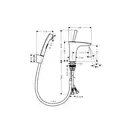 Набор для биде Hansgrohe PuraVida (цвет - хром/белый), с донным клапаном Push-Open (15275400) фото 2 Aquada.com.ua