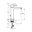 Hansgrohe Metris S 190 Смеситель для умывальника, хром (31021000)