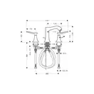 Смеситель для раковины, двухвентельный Hansgrohe Metris Classic (цвет - хром) (31073000) фото 2 Aquada.com.ua