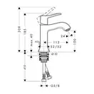 HANSGROHE Смеситель для раковины, однорычажный Metris Classic (31075000) фото 2 Aquada.com.ua