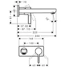 Hansgrohe Metris S Смеситель для умывальника, хром (31163000)