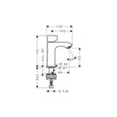 Смеситель для раковины, только для холодной воды Hansgrohe Metris (цвет - хром) (31166000) фото 2 Aquada.com.ua