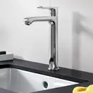 Смеситель для раковины, однорычажный Hansgrohe Metris (цвет - хром), с донным клапаном (31183000) фото 2 Aquada.com.ua