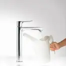 Смеситель для раковины, однорычажный Hansgrohe Metris (цвет - хром), с донным клапаном (31183000) фото 3 Aquada.com.ua