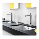 Змішувач для умивальника Hansgrohe Metris з донним клапаном, хром (31183000)