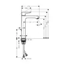 Змішувач для умивальника Hansgrohe Metris з донним клапаном, хром (31183000)