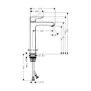 Змішувач для умивальника Hansgrohe Metris 200 без донного клапана, хром (31185000)