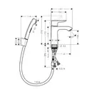 Hansgrohe Mertis Смеситель для раковины с гигиеническим душем, хром (31285000)