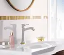 HANSGROHE Смеситель для раковины однорычажный, хром/золото Metropol Classic (31302090) фото 4 Aquada.com.ua