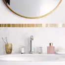 Смеситель для раковины на 3 отверстия Hansgrohe Metropol Classic (цвет - хром/золото), с донным клапаном (31305090) фото 2 Aquada.com.ua