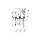 Смеситель для раковины на 3 отверстия Hansgrohe Metropol Classic (цвет - хром), с донным клапаном (31306000) фото 2 Aquada.com.ua