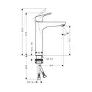Змішувач для умивальника Hansgrohe Focus 190, хром (31518000)