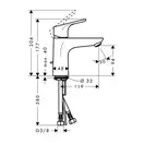 Hansgrohe Смеситель для раковины, однорычажный, хром Focus 100 (31607000) фото 2 Aquada.com.ua
