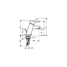 Смеситель для раковины, однорычажный Hansgrohe Focus S (цвет - хром) (31701000) фото 3 Aquada.com.ua