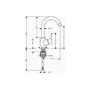 Смеситель для раковины, однорычжный Hansgrohe Focus S (цвет - хром) (31710000) фото 2 Aquada.com.ua