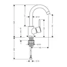 Смеситель для раковины, однорычажный Hansgrohe Talis S (цвет - хром) (32070000) фото 2 Aquada.com.ua
