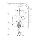 Смеситель для раковины, однорычажный Hansgrohe Talis S (цвет - хром) (32073000) фото 2 Aquada.com.ua