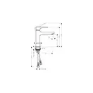 Смеситель для раковины Hansgrohe Metropol (цвет - хром) с технологией CoolStart и донным клапаном Push-Open (32508000) фото 2 Aquada.com.ua