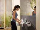 Смеситель для раковины Hansgrohe Metropol (цвет - хром), с доным клапаном Push-Open (32511000) фото 2 Aquada.com.ua