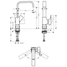Смеситель для раковины Hansgrohe Metropol (цвет - хром), с доным клапаном Push-Open (32511000) фото 3 Aquada.com.ua