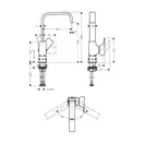 Hansgrohe Metropol Смеситель для умывальника, черный (32511340)