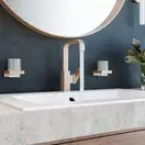 Змішувач для умивальника Hansgrohe Metropol 230 із зливним клапаном Push-Open, золото (32511990)