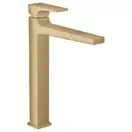 Смеситель для раковины высокий Hansgrohe Metropol (цвет - шлифованная бронза), с донным клапаном Push-Open (32512140) фото 1 Aquada.com.ua