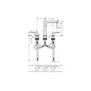 Смеситель для раковины 160, на 3 отверстия Hansgrohe Metropol (цвет - хром), с донным клапаном Push-Open (32515000) фото 2 Aquada.com.ua