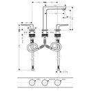 Смеситель для раковины Hansgrohe Metropol (цвет - чёрный матовый), с донным клапаном (32515670) фото 2 Aquada.com.ua
