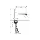 Змішувач для умивальника Hansgrohe Metropol 100 Select з донним клапаном Push-Open, хром (32570000)