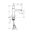 Hansgrohe Metropol 110 Select Смеситель для умывальника, хром (32571000)
