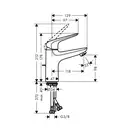 Змішувач для умивальника Hansgrohe Novus 100 (71030000)