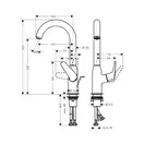 Hansgrohe Novus 240 Смеситель для умывальника, хром (71126000)