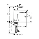 Hansgrohe Talis E 110 Смеситель для умывальника, черный матовый (71710670)