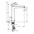 HANSGROHE  Смеситель для раковины 240, однорычажный, со сливным гарнитуром, матовый белый Talis E (71716700) фото 2 Aquada.com.ua