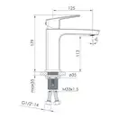 Смеситель для раковины Imprese Grafiky (цвет - black nickel), без донного клапана (ZMK041807010) фото 8 Aquada.com.ua