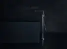 Смеситель напольный для ванны, алмазная резка Axor Edge (цвет - полированный чёрный хром), с душевым гарнитуром (46441330) фото 2 Aquada.com.ua