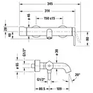 Смеситель для ванны Duravit C.1 (цвет - хром) (C15230000010) фото 3 Aquada.com.ua
