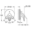 Смеситель однорычажный для ванны Grohe Eurostyle (цвет - хром/белый) (19506LS3) фото 4 Aquada.com.ua