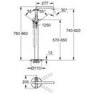 Grohe Essence New Підлоговий змішувач для ванни, хром (23491001)