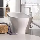 Смеситель для ванны напольного монтажа Grohe Essence (цвет - хром), с душевым гарнитуром (23491001) фото 3 Aquada.com.ua